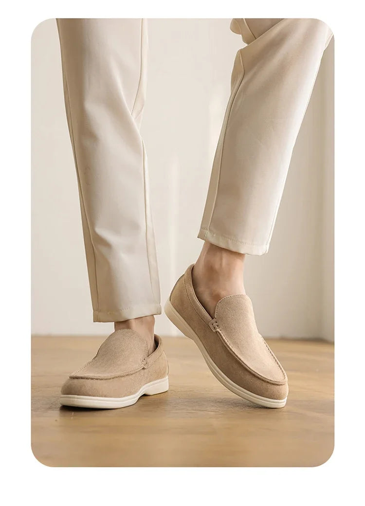 Men's Suede Loafers – Classic British Style | Lightweight & Comfortable Driving Shoes