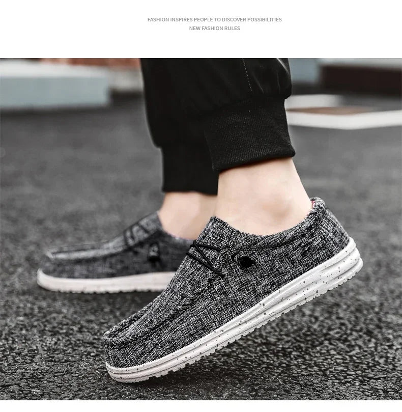Men’s Summer Mesh Loafers – Lightweight & Breathable Vulcanized Shoes for Outdoor Hiking & Casual Style