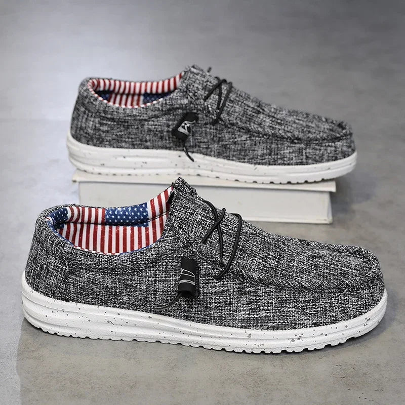 Men’s Summer Mesh Loafers – Lightweight & Breathable Vulcanized Shoes for Outdoor Hiking & Casual Style