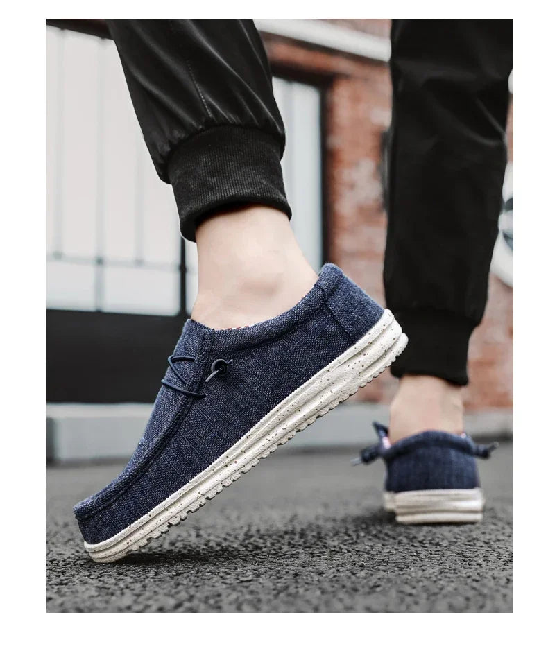 Men’s Summer Mesh Loafers – Lightweight & Breathable Vulcanized Shoes for Outdoor Hiking & Casual Style
