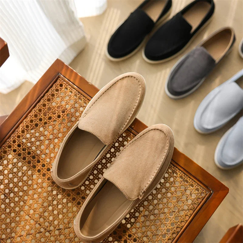 Men's Suede Loafers – Classic British Style | Lightweight & Comfortable Driving Shoes
