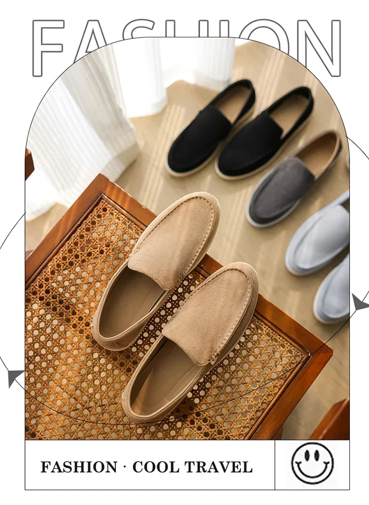 Men's Suede Loafers – Classic British Style | Lightweight & Comfortable Driving Shoes
