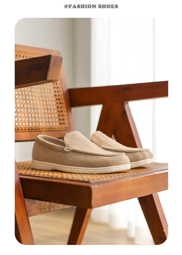 Men's Suede Loafers – Classic British Style | Lightweight & Comfortable Driving Shoes