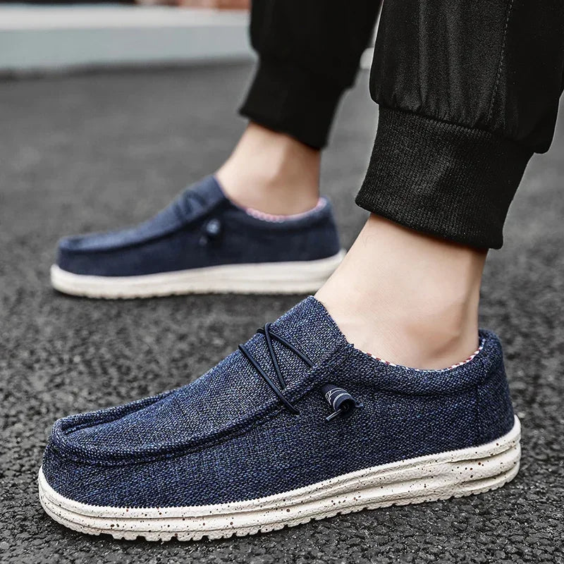 Men’s Summer Mesh Loafers – Lightweight & Breathable Vulcanized Shoes for Outdoor Hiking & Casual Style