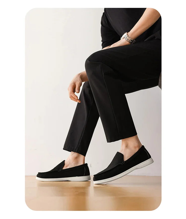 Men's Suede Loafers – Classic British Style | Lightweight & Comfortable Driving Shoes
