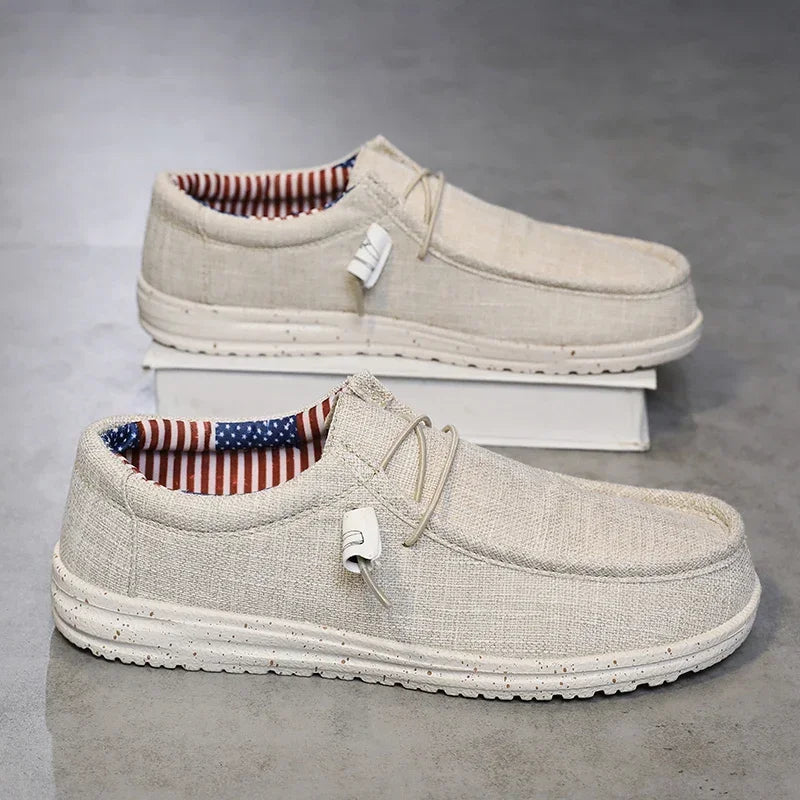 Men’s Summer Mesh Loafers – Lightweight & Breathable Vulcanized Shoes for Outdoor Hiking & Casual Style