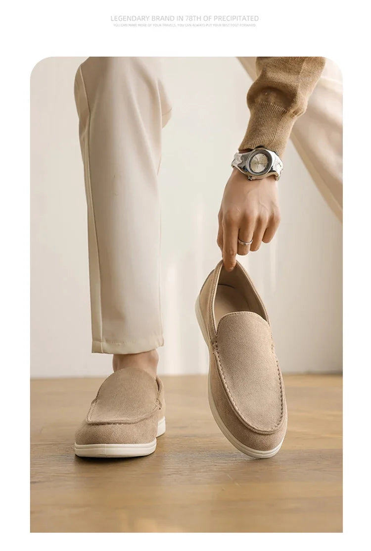 Men's Suede Loafers – Classic British Style | Lightweight & Comfortable Driving Shoes