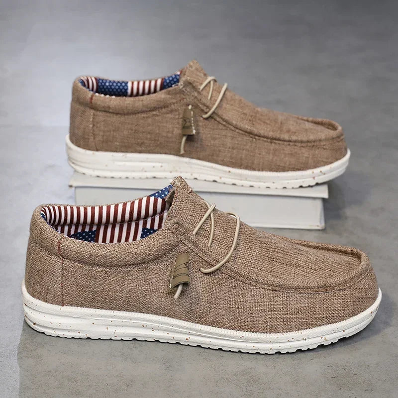 Men’s Summer Mesh Loafers – Lightweight & Breathable Vulcanized Shoes for Outdoor Hiking & Casual Style