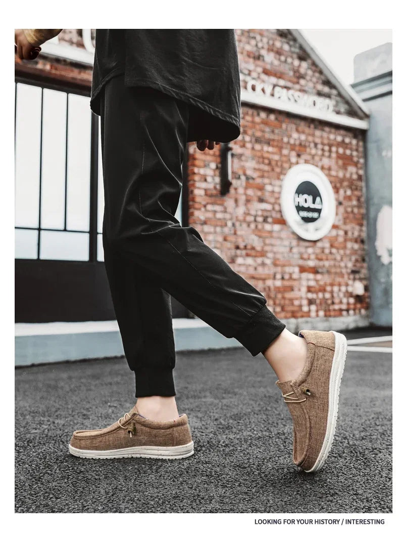 Men’s Summer Mesh Loafers – Lightweight & Breathable Vulcanized Shoes for Outdoor Hiking & Casual Style