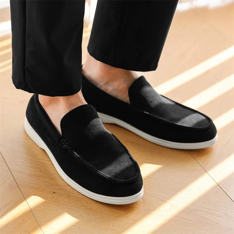 Men's Suede Loafers – Classic British Style | Lightweight & Comfortable Driving Shoes