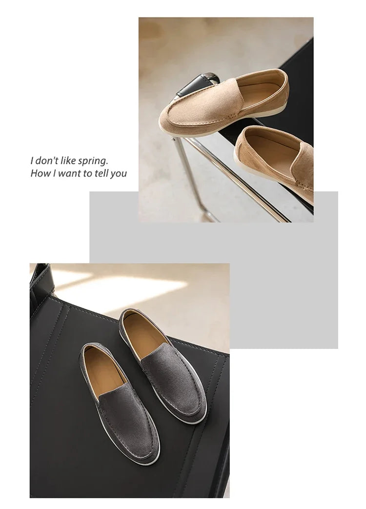 Men's Suede Loafers – Classic British Style | Lightweight & Comfortable Driving Shoes