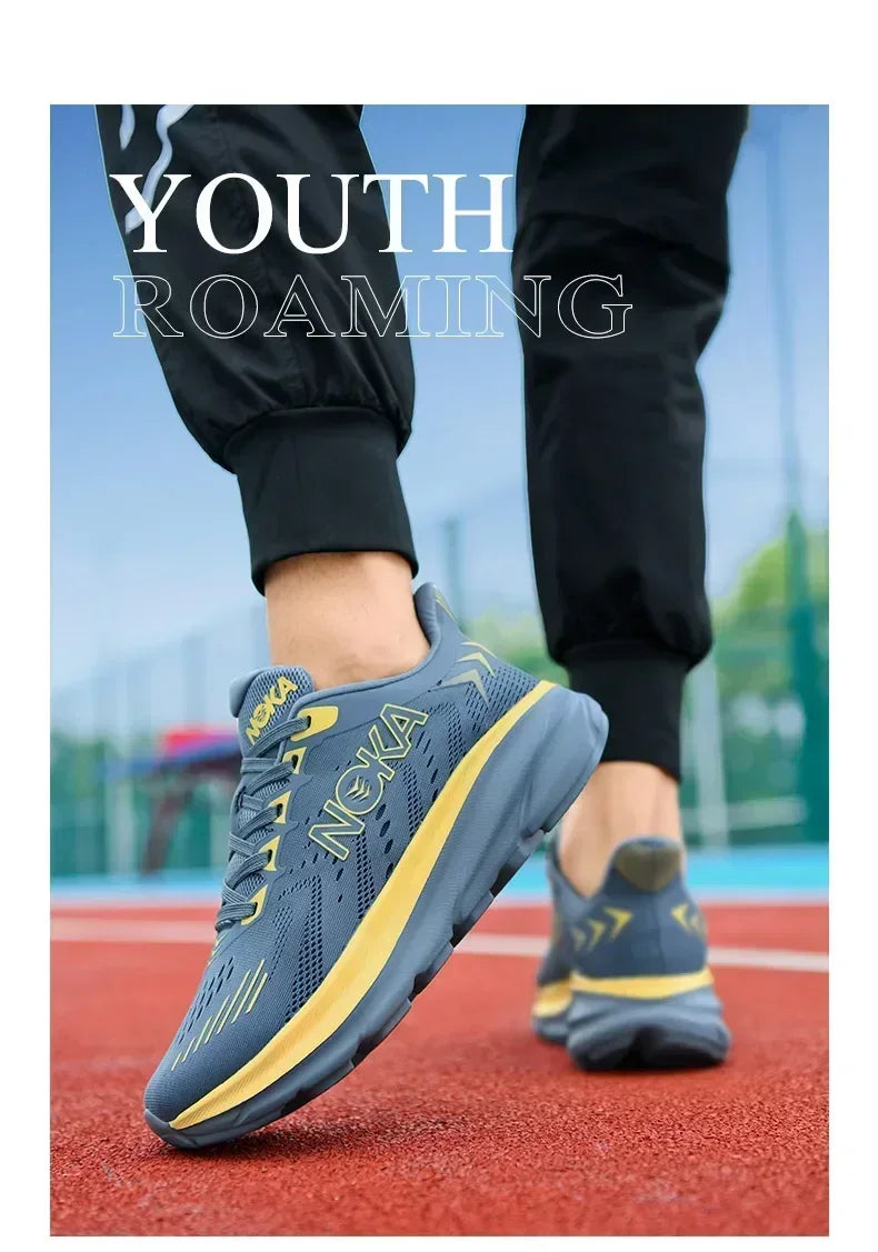 Men’s Luxury Running Shoes – Breathable Mesh, Non-Slip Cushioning | Outdoor & Off-Road Trainers for Jogging & Racing