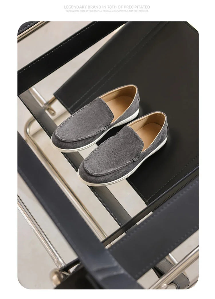Men's Suede Loafers – Classic British Style | Lightweight & Comfortable Driving Shoes