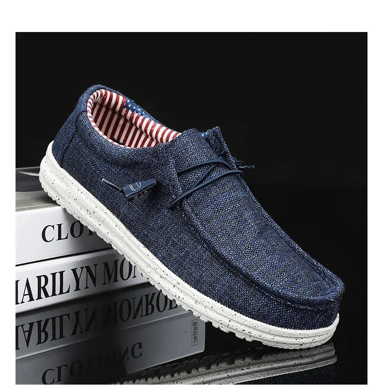 Men’s Summer Mesh Loafers – Lightweight & Breathable Vulcanized Shoes for Outdoor Hiking & Casual Style
