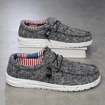 Men’s Summer Mesh Loafers – Lightweight & Breathable Vulcanized Shoes for Outdoor Hiking & Casual Style