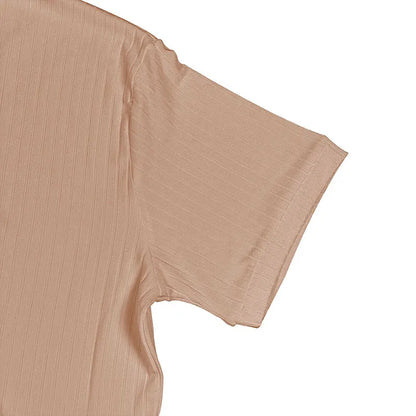 2024 Summer Knit Men’s Polo Shirt – Business Casual Striped Henry Short Sleeve for Comfort & Style