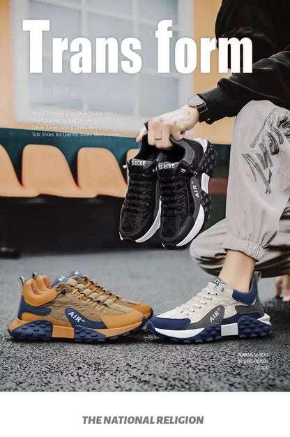 Men's Fashion Sneakers – Thick Sole & Anti-Slip Grip