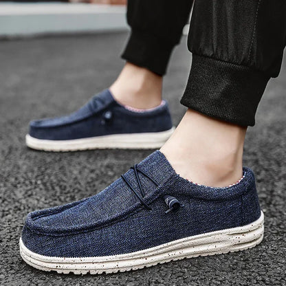 Men’s Summer Mesh Loafers – Lightweight & Breathable Vulcanized Shoes for Outdoor Hiking & Casual Style