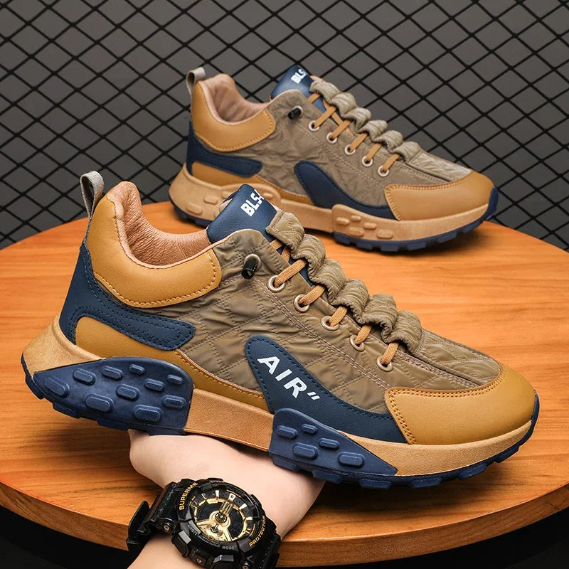 Men's Fashion Sneakers – Thick Sole & Anti-Slip Grip