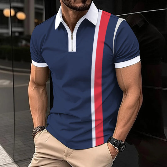 2025 New Men’s Polo Shirt – Business Casual, Short Sleeve, Fashionable Summer Essential