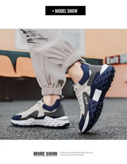 Men's Fashion Sneakers – Thick Sole & Anti-Slip Grip
