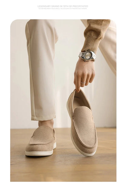 Men's Suede Loafers – Classic British Style | Lightweight & Comfortable Driving Shoes
