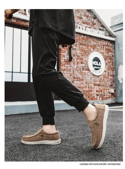 Men’s Summer Mesh Loafers – Lightweight & Breathable Vulcanized Shoes for Outdoor Hiking & Casual Style