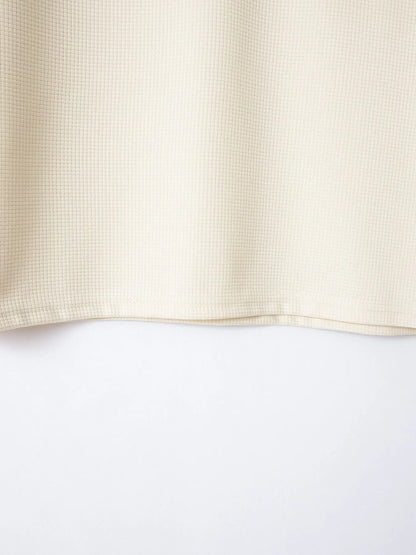 2025 new summer men's short sleeve POLO shirt Waffle color chest pocket short sleeve button T-shirt top