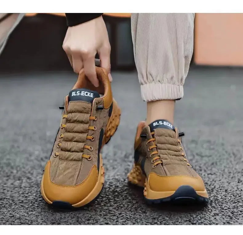 Men's Fashion Sneakers – Thick Sole & Anti-Slip Grip