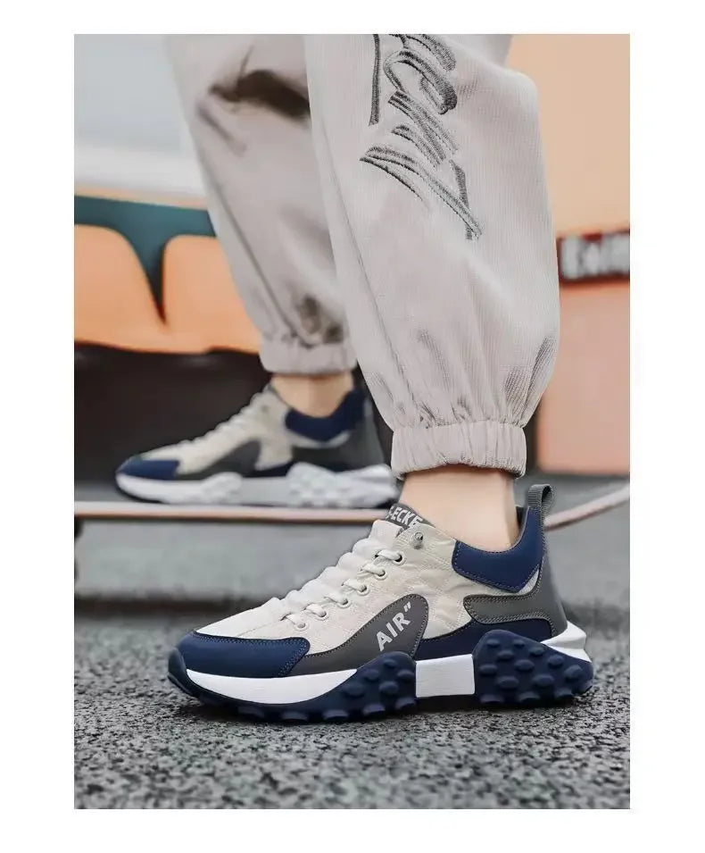 Men's Fashion Sneakers – Thick Sole & Anti-Slip Grip