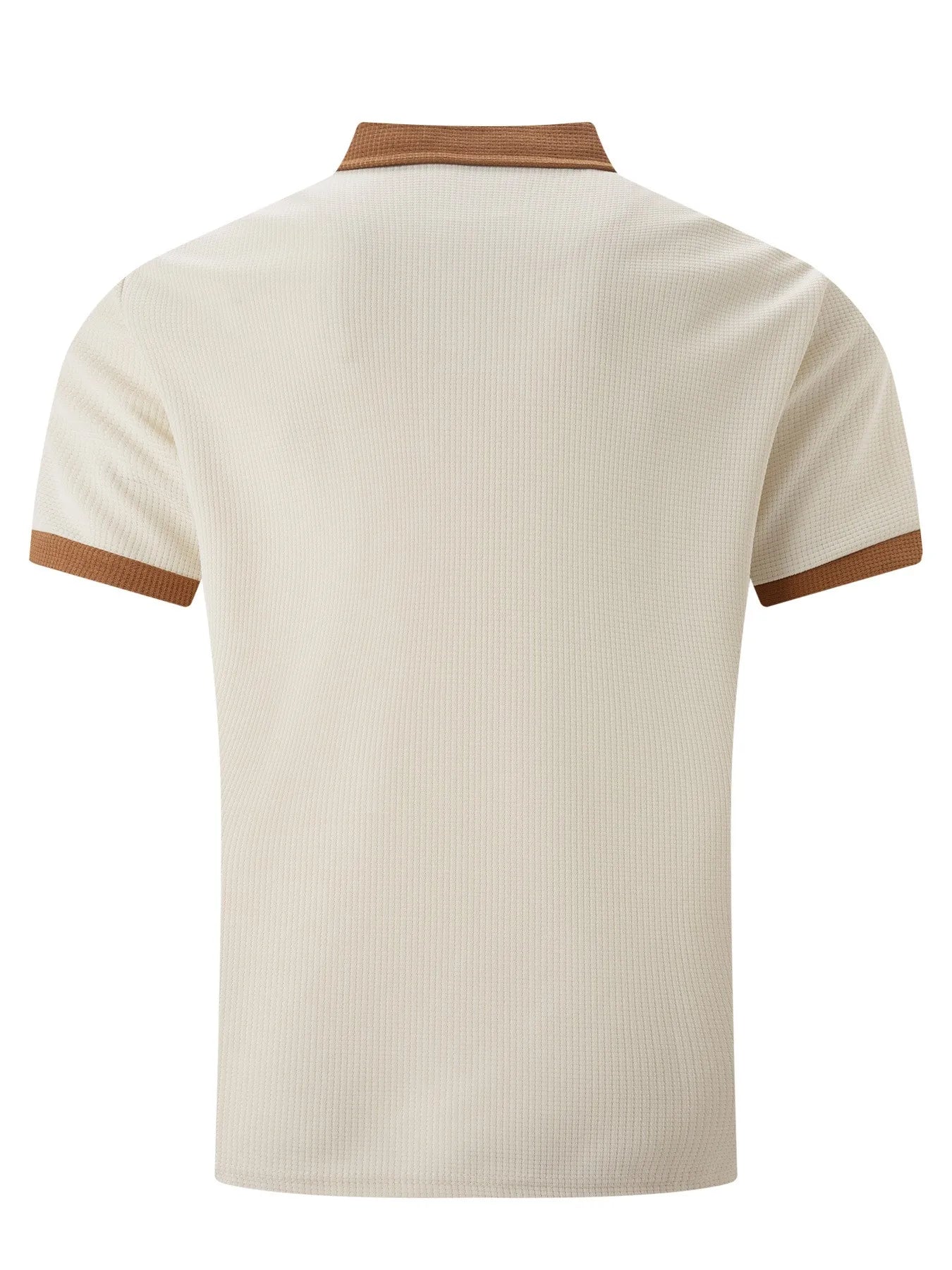 2025 new summer men's short sleeve POLO shirt Waffle color chest pocket short sleeve button T-shirt top