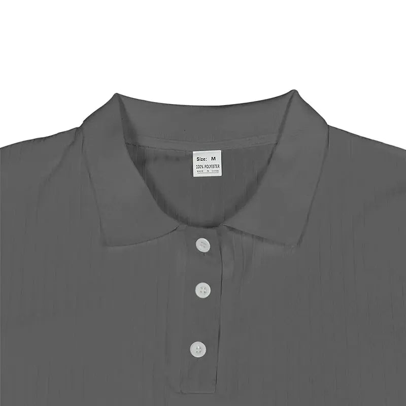 2024 Summer Knit Men’s Polo Shirt – Business Casual Striped Henry Short Sleeve for Comfort & Style