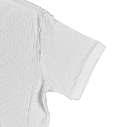 2024 Summer Knit Men’s Polo Shirt – Business Casual Striped Henry Short Sleeve for Comfort & Style