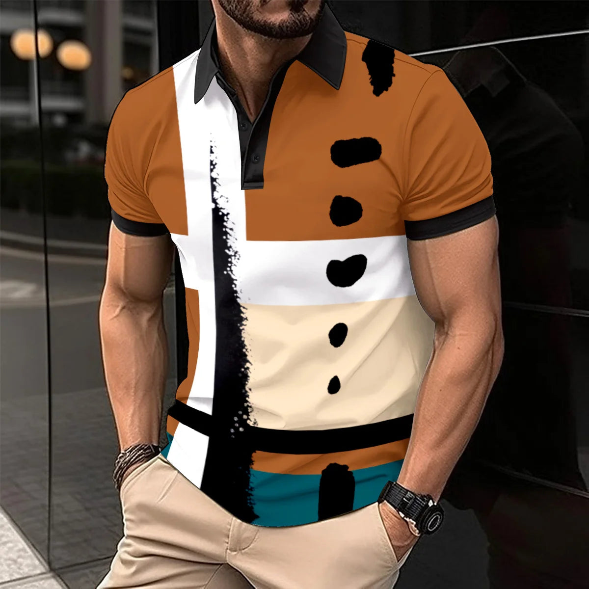 2025 New Men’s Polo Shirt – Business Casual, Short Sleeve, Fashionable Summer Essential