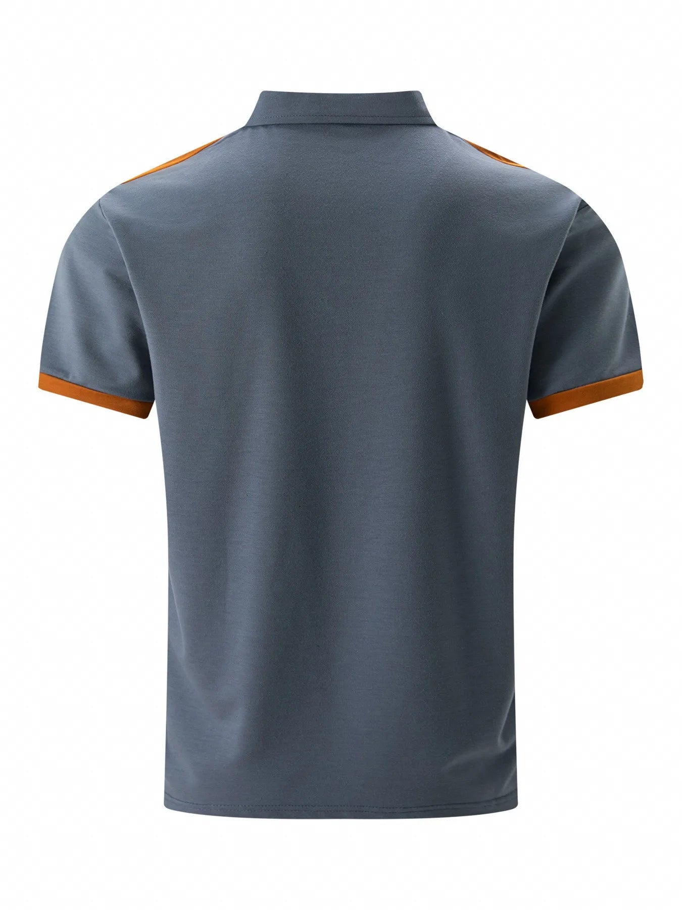 2025 New Summer Men’s Casual Polo Shirt – Short Sleeve with Chest Pocket, Lapel & Color Patchwork
