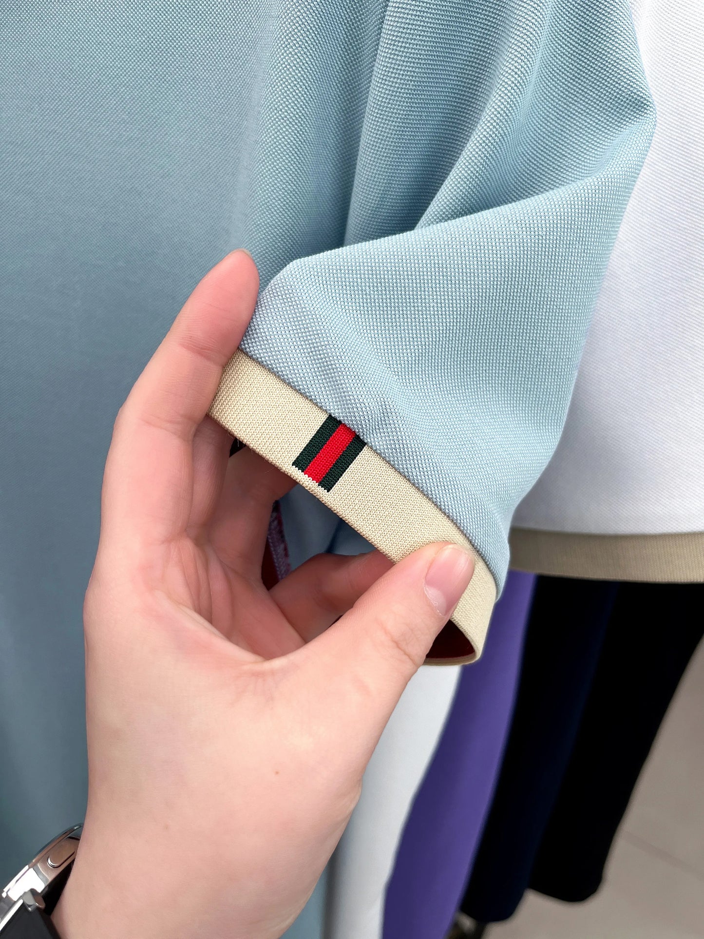 High-End Men’s Polo Shirt – Jacquard Lapel, Little Bee Embroidery & Personality Letter Design | Summer Fashion Trend