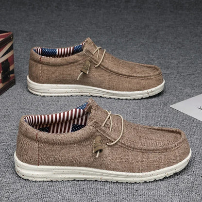 Men’s Summer Mesh Loafers – Lightweight & Breathable Vulcanized Shoes for Outdoor Hiking & Casual Style