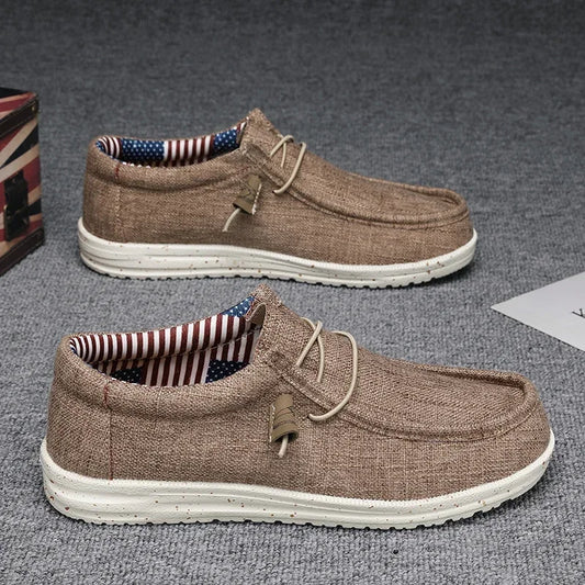 Men’s Summer Mesh Loafers – Lightweight & Breathable Vulcanized Shoes for Outdoor Hiking & Casual Style