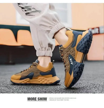 Men's Fashion Sneakers – Thick Sole & Anti-Slip Grip